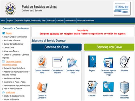 Portal de servicios: Materia